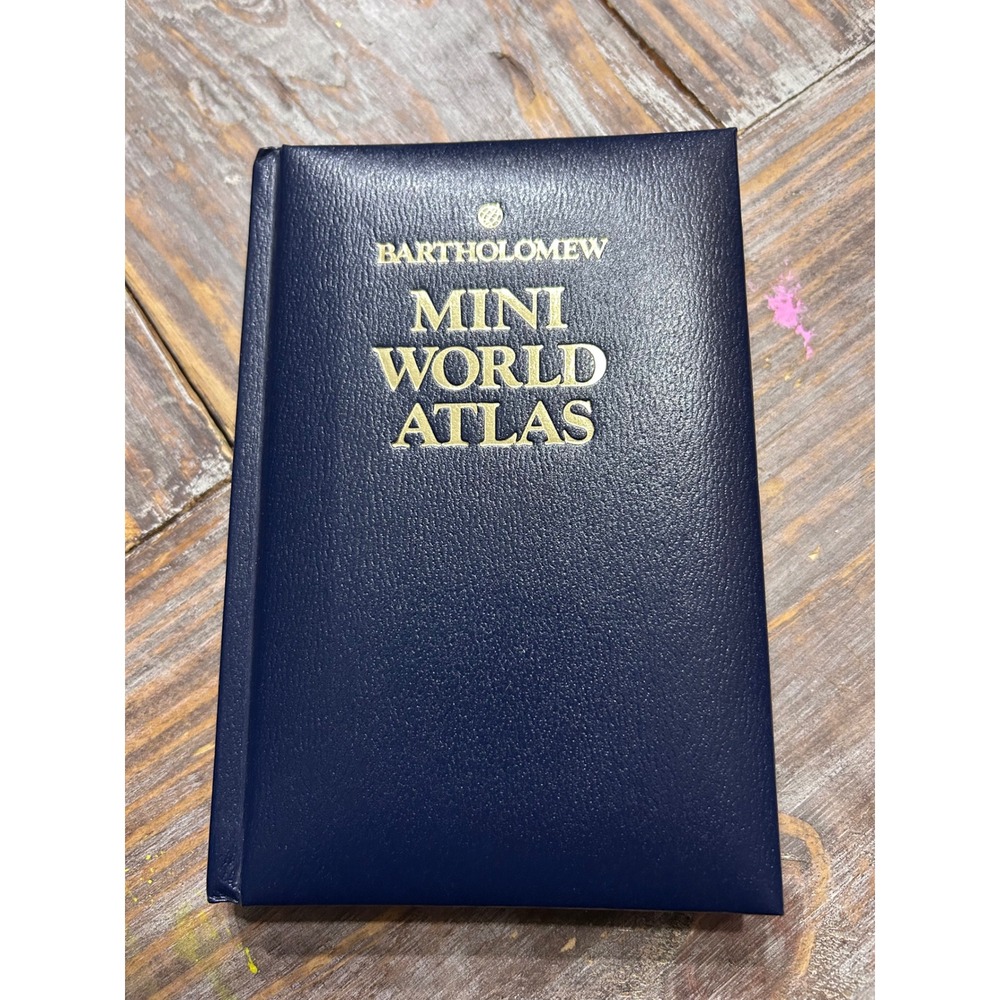 Bartholomew Mini World Atlas 1988 Vintage Deluxe Hardback Pocket Map Book